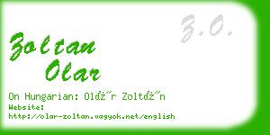 zoltan olar business card